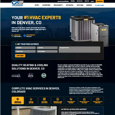 Electrical contractor website design example