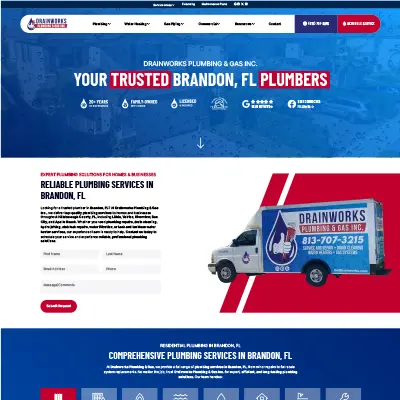 Landscaping company website design example